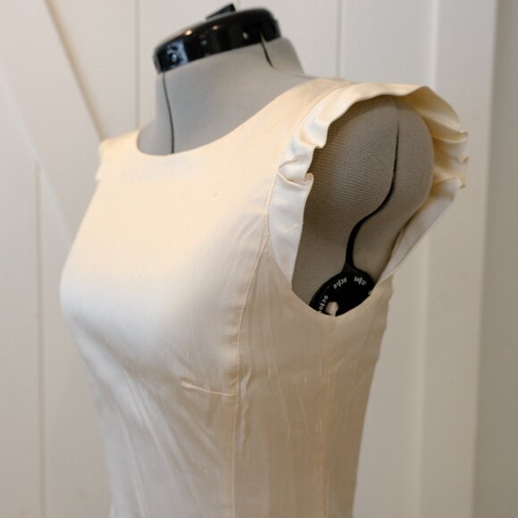 Leggiadro Ivory Dupioni Silk sheath dress - 10 - Picture 2 of 4